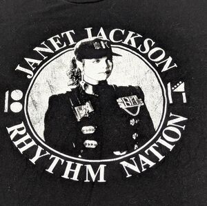 Janet Jackson 2019 Rhythm Nation 30th Anniversary Black T-shirt Size XL